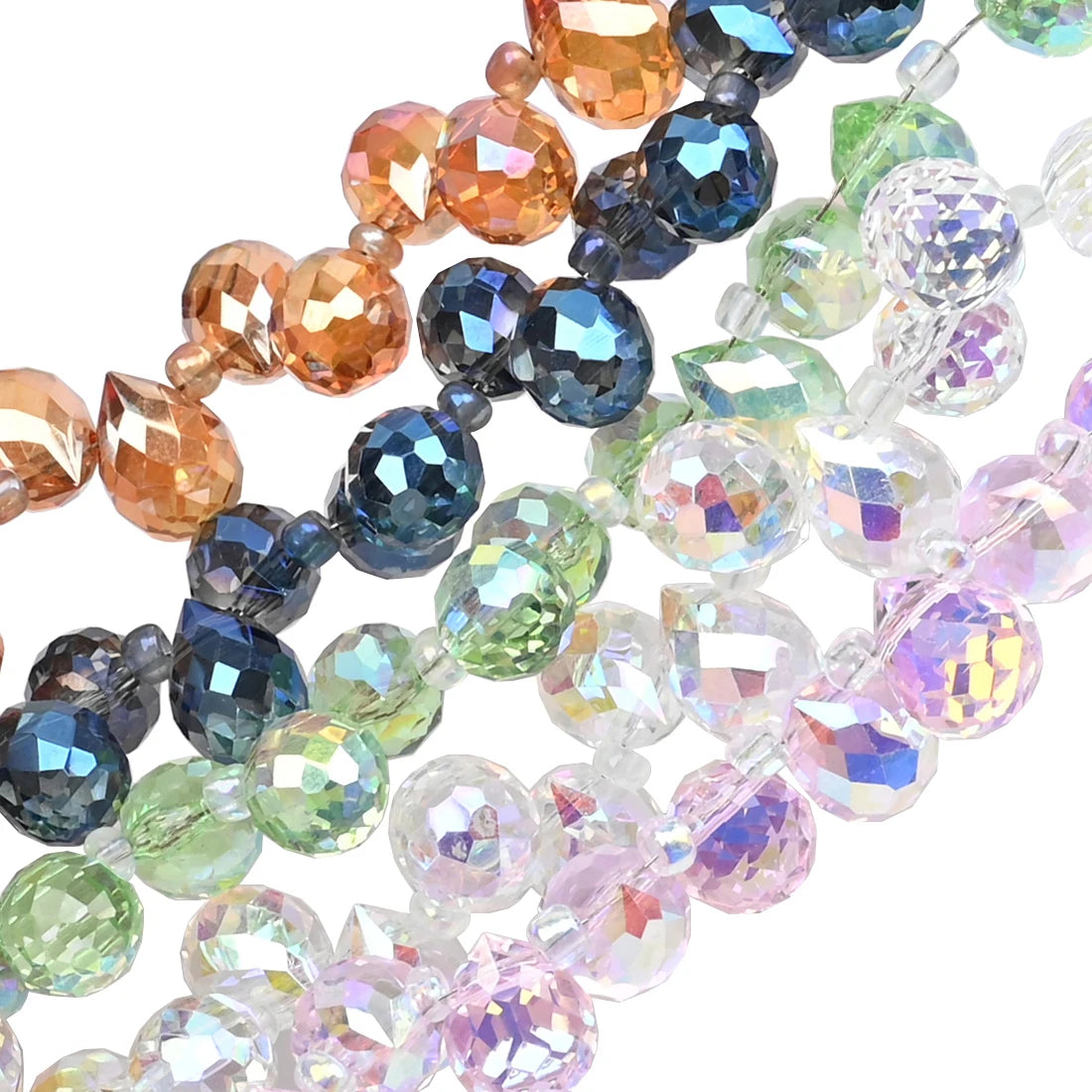 10*8mm Czech Crystal Waterdrop Beads Shiny Faceted Glass Strawberry Beads