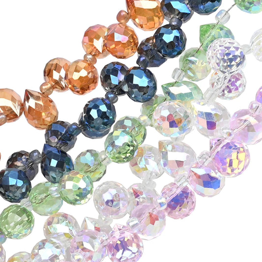 10*8mm Czech Crystal Waterdrop Beads Shiny Faceted Glass Strawberry Beads