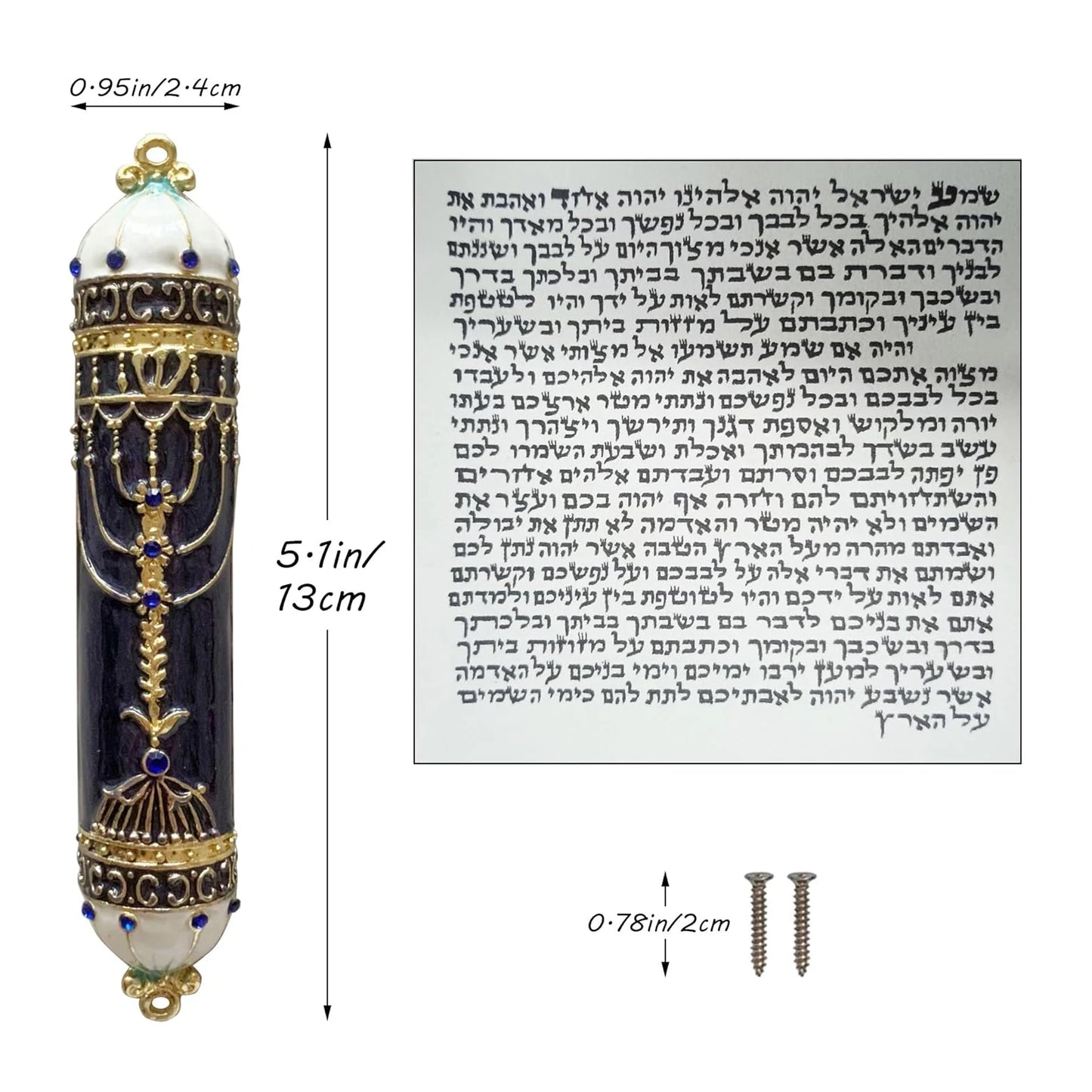 1/3Pcs Multiple Sizes Door Mezuzah  With Paper Roll Creative