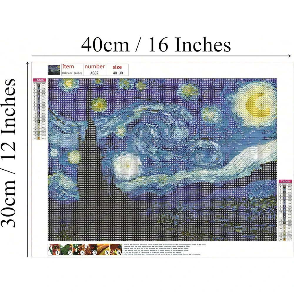 5D Starry Night Diamond Painting Kits
