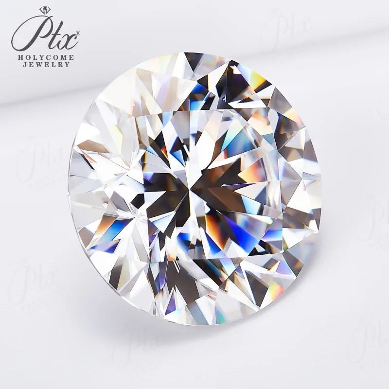 0.1-10ct D White Round Cut Moissanite Beads Brilliant Cut Loose Stones