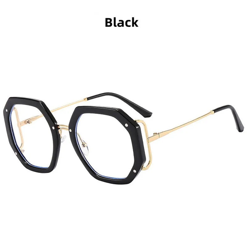 Polygon Photochromic Anti Blue Light  Reading Hyperopia Eyeglasses
