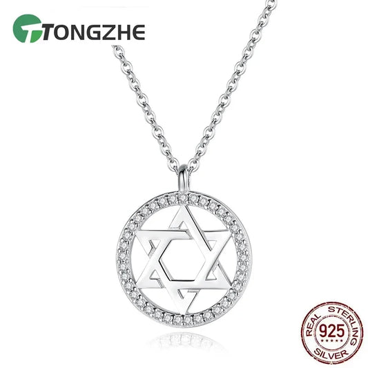 Judaic Star of David 925 Sterling Silver Necklace