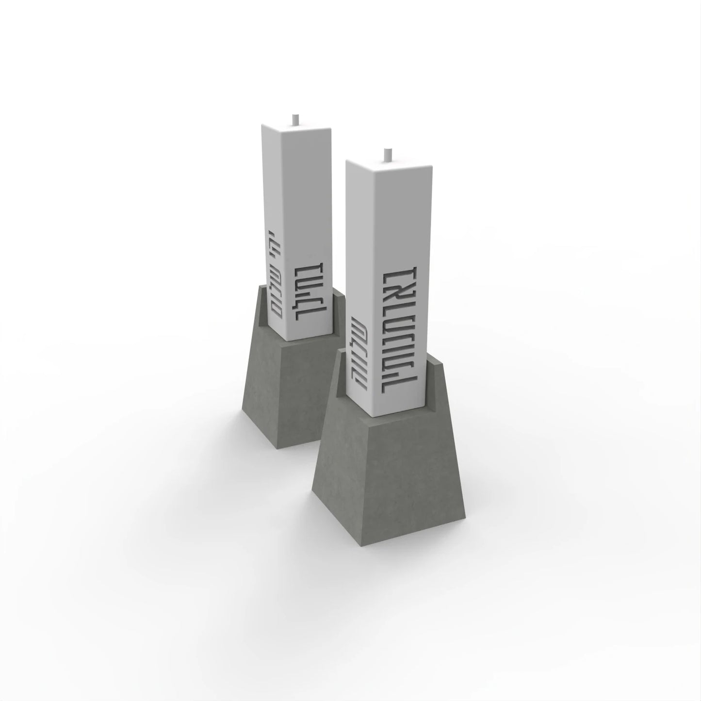 Reusable Silicone Mold with Hebrew Shalom Chai Candle and a Creative Candle Base  for Jewish Holiday,