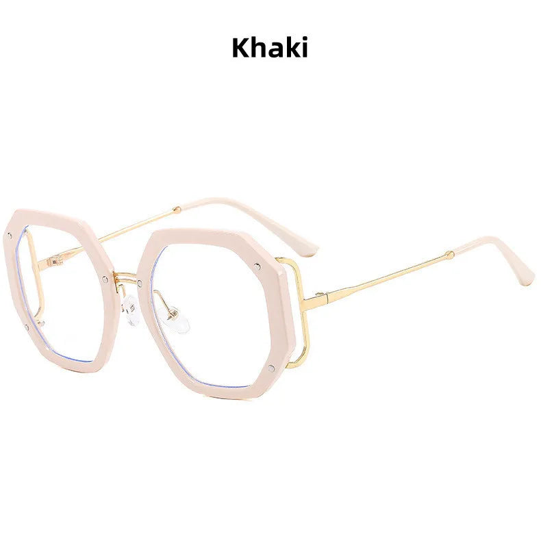 Polygon Photochromic Anti Blue Light  Reading Hyperopia Eyeglasses