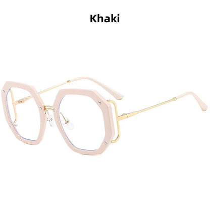 Polygon Photochromic Anti Blue Light  Reading Hyperopia Eyeglasses