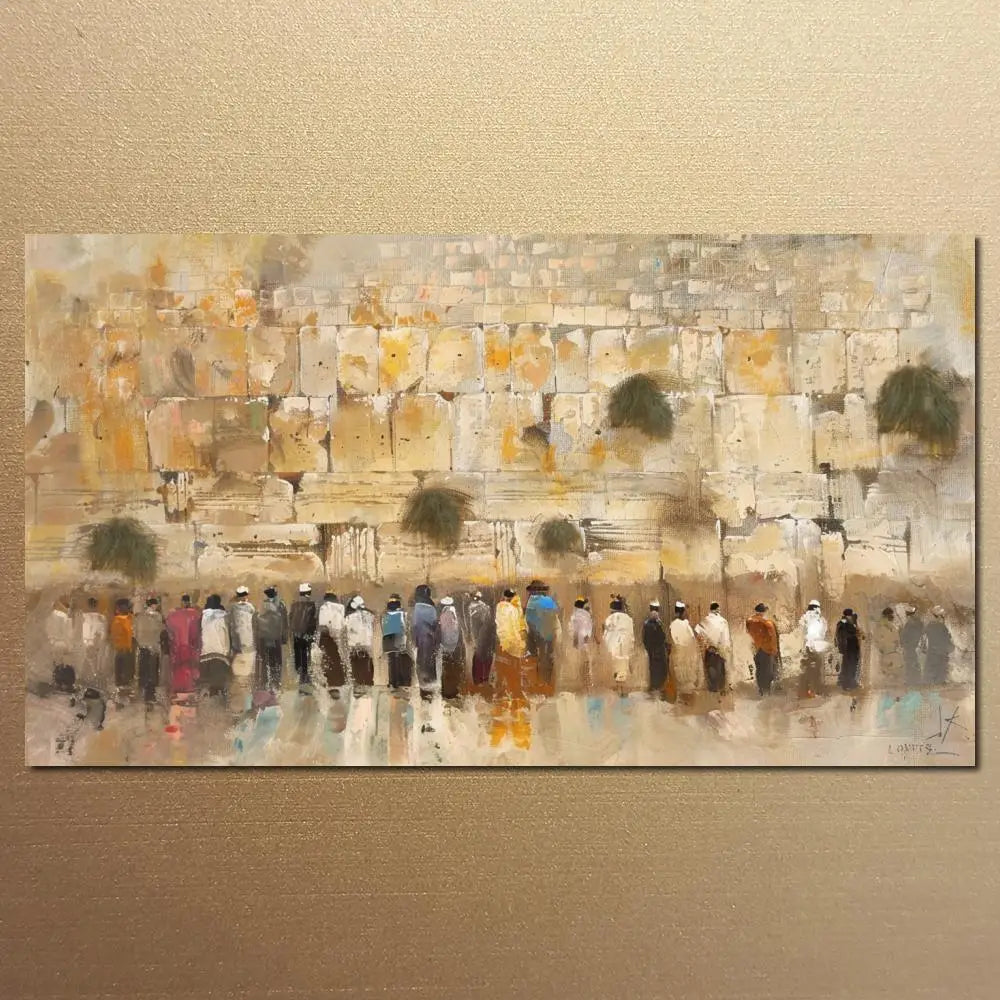 Jewish Kotel Wall Art Printed On Canvas