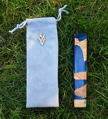 4inch Scroll Handcrafted Resin Olive Wood Mezuzah