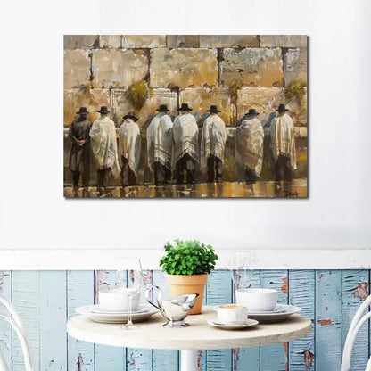 Jewish Kotel Wall Art Printed On Canvas