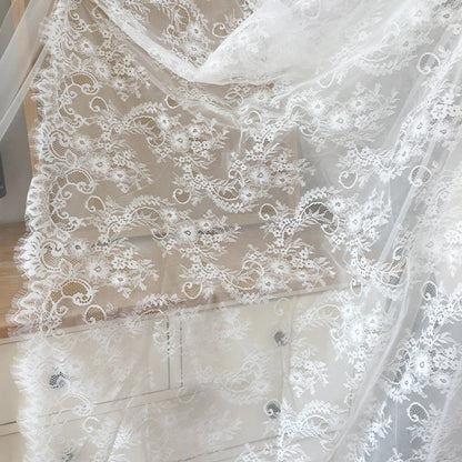 150cm Width 3Meters/lot Off White French Chantilly Lace Fabric