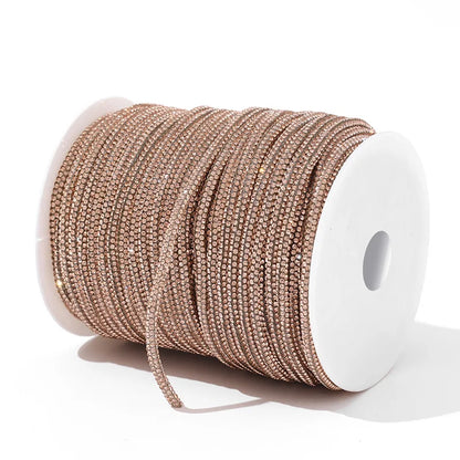 10yards 4mm Crystal Rhinestone Cord Trim Glass Diamond Rope