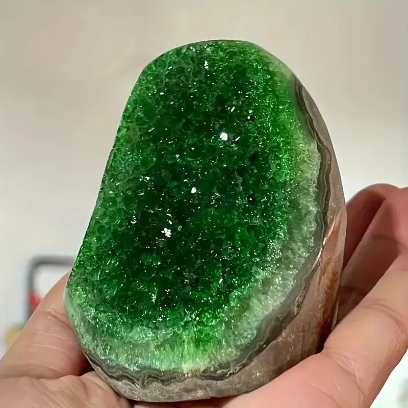 200-300g Green Geode Quartz crystals