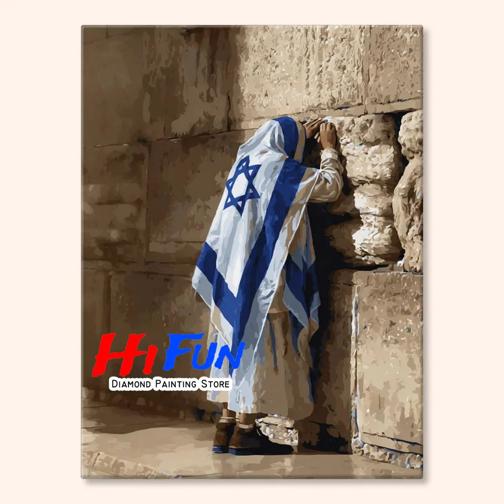 Old City Israel Diamond Art Painting DIY Full Cross Mosaic Embroidery Stitch Kit