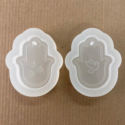 Jewish Holiday Silicone Mold - Pomegranate, Bird and Blessing Hebrew Pattern for Resin  or Concrete Casting