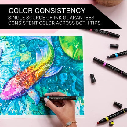 Premier Dual-Ended Art Markers with Chisel Tip and Fine Tip
