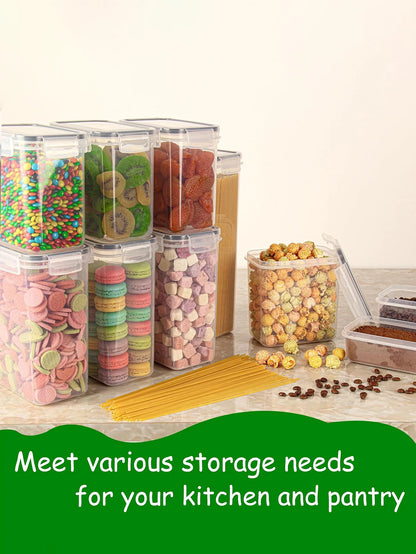 24pcs moisture-proof airtight food storage containers, dishwasher safe with labels