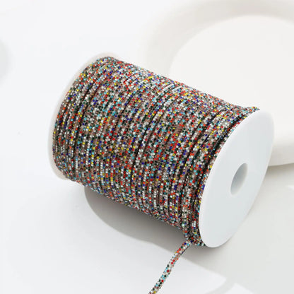 10yards 4mm Crystal Rhinestone Cord Trim Glass Diamond Rope