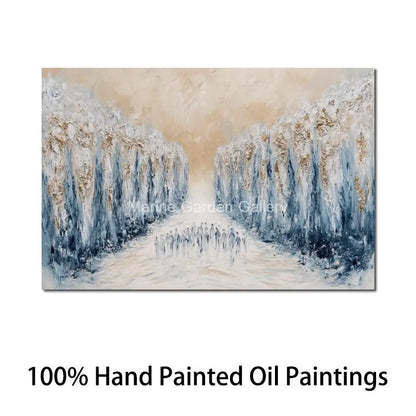 Abstract  Handmade Jerusalem Canvas Judaica  Artwork Oil Paintings