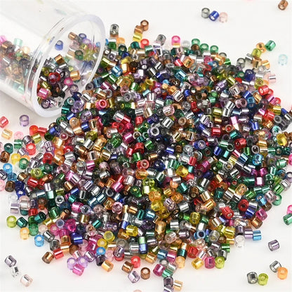 2000pcs Japan Glass Silver Lined Beads 11/0 Uniform Glass Seedbeads