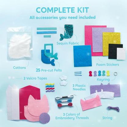 7 Sewing Projects My First Kids Sewing Kit-Unicorn and Mermaid