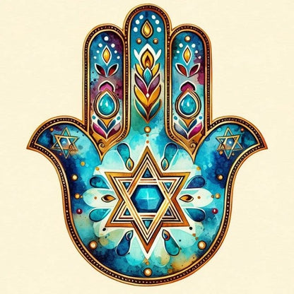 DIY Diamond Painting Star of David Cross Stitch Judaism Wall Art