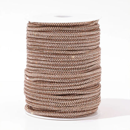 10yards 4mm Crystal Rhinestone Cord Trim Glass Diamond Rope