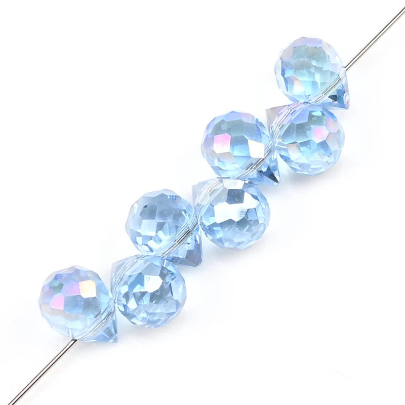10*8mm Czech Crystal Waterdrop Beads Shiny Faceted Glass Strawberry Beads