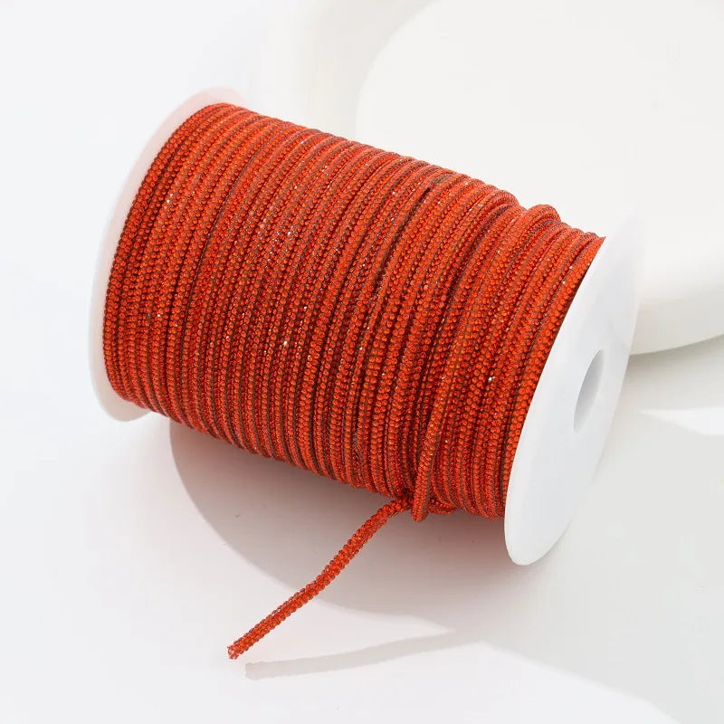 10yards 4mm Crystal Rhinestone Cord Trim Glass Diamond Rope