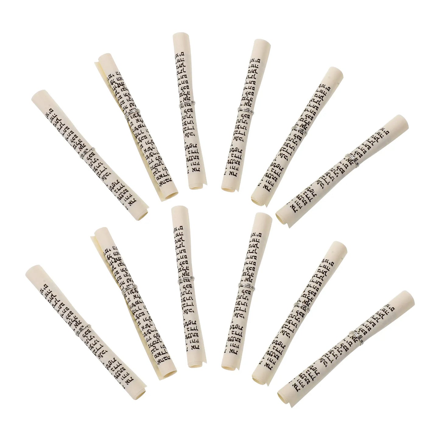 15Pcs Jewish Kosher Mezuzah with Hebrew Blessing on Parchment Scrolls