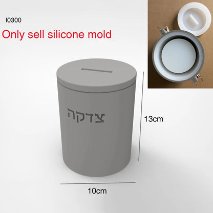Silicone Mold  Tzedakah Box with Hebrew