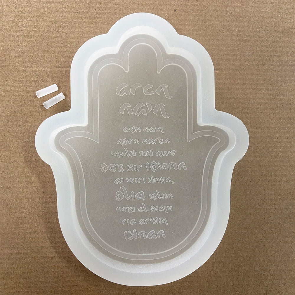 Hebrew Blessing Hamsa Hand Silicone Mold