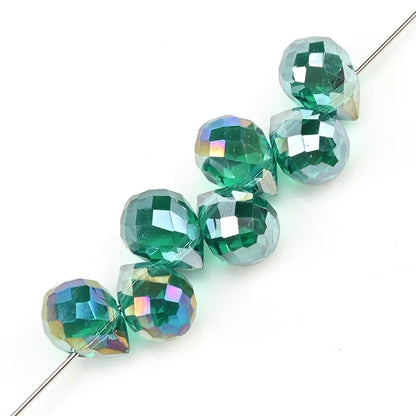 10*8mm Czech Crystal Waterdrop Beads Shiny Faceted Glass Strawberry Beads