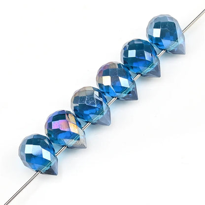 10*8mm Czech Crystal Waterdrop Beads Shiny Faceted Glass Strawberry Beads