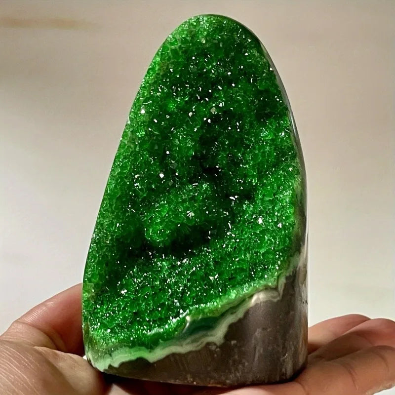 200-300g Green Geode Quartz crystals