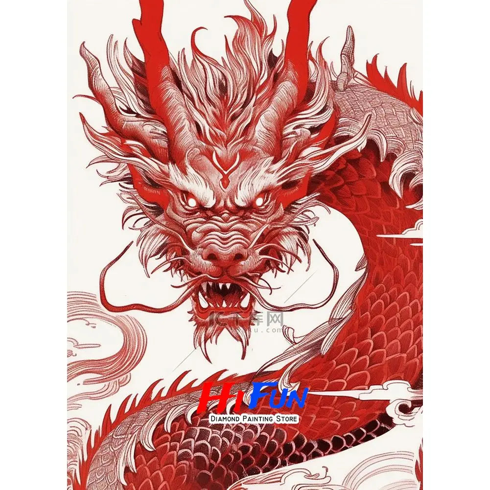 5D DIY Diamond Painting Golden Dragon Embroidery Mosaic Stitch