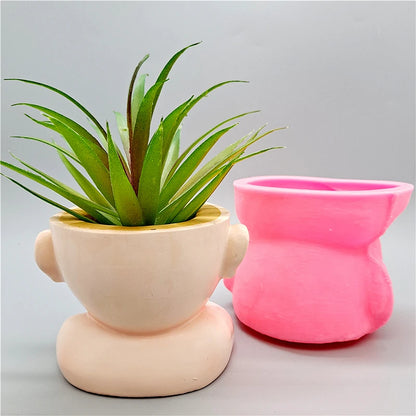 Silicone Mold New Baby Flower Pot  Resin  Candle Concrete Crystal Dropper Mold DIY Handmade Crafts