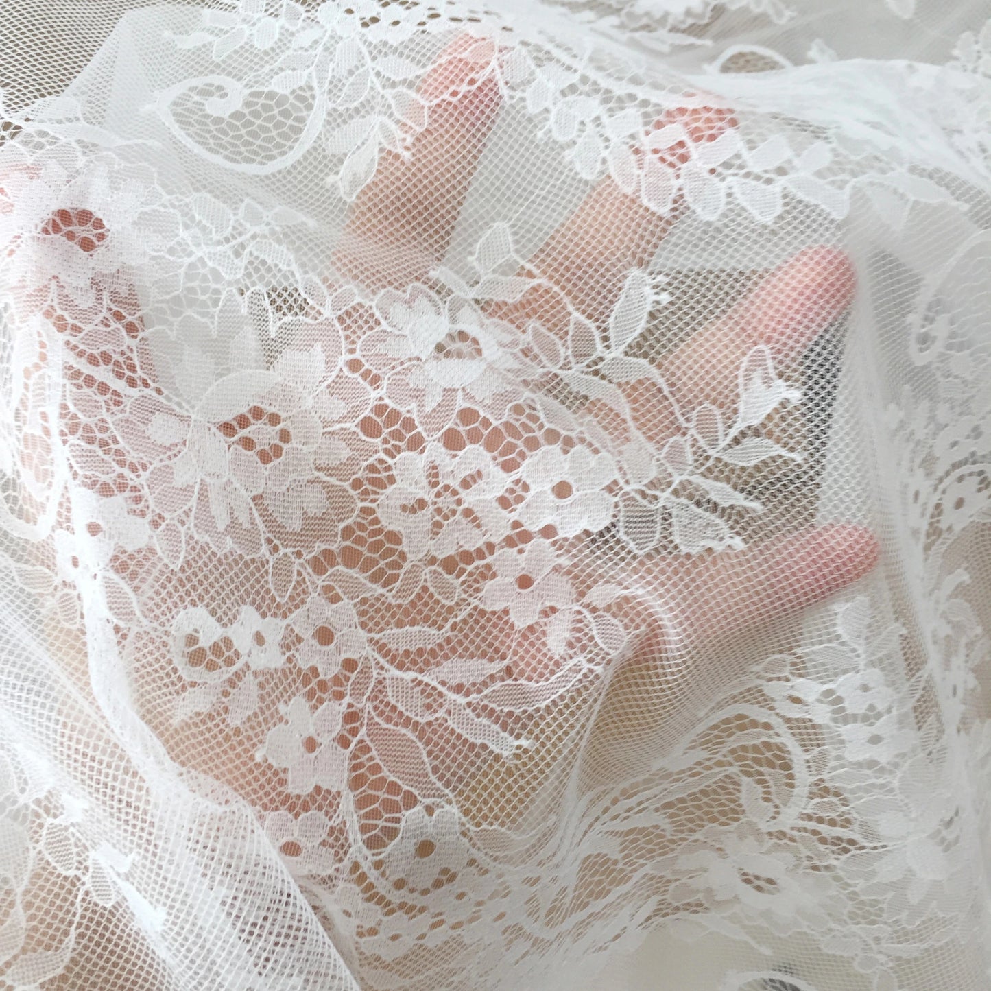 150cm Width 3Meters/lot Off White French Chantilly Lace Fabric