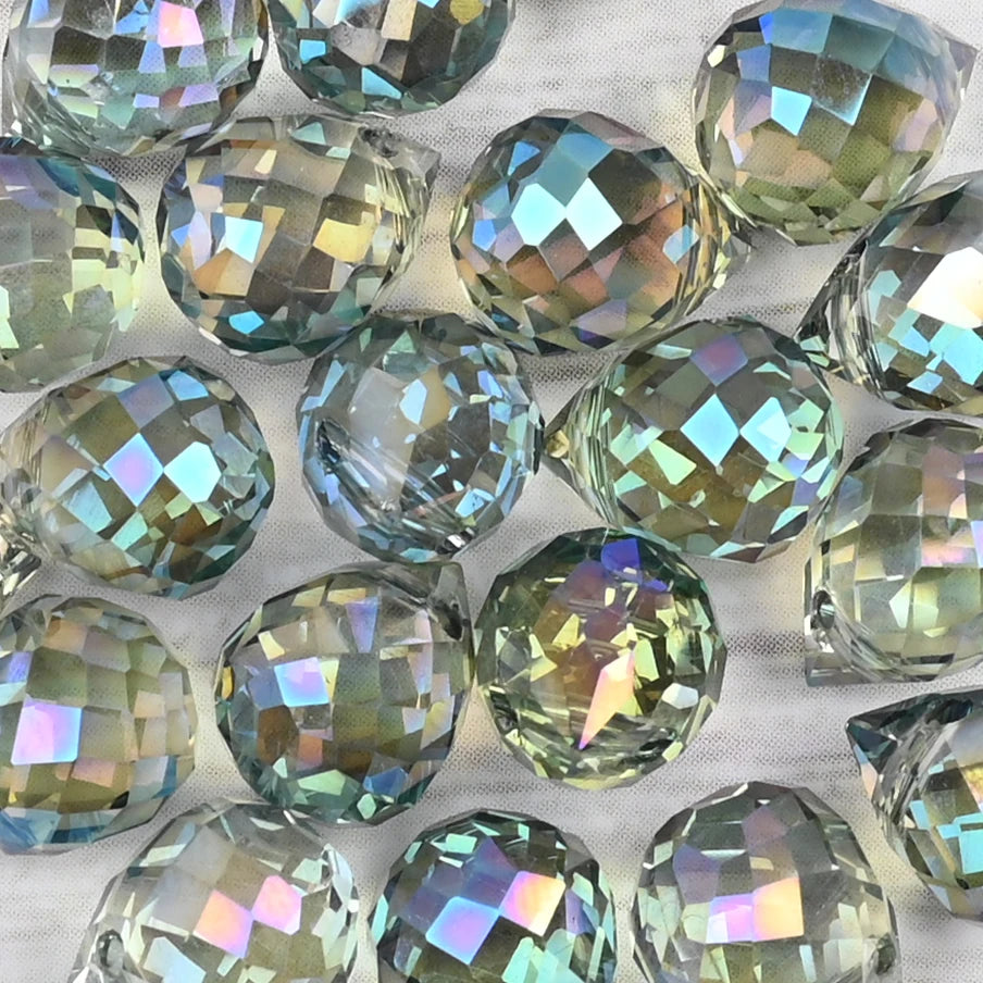 10*8mm Czech Crystal Waterdrop Beads Shiny Faceted Glass Strawberry Beads