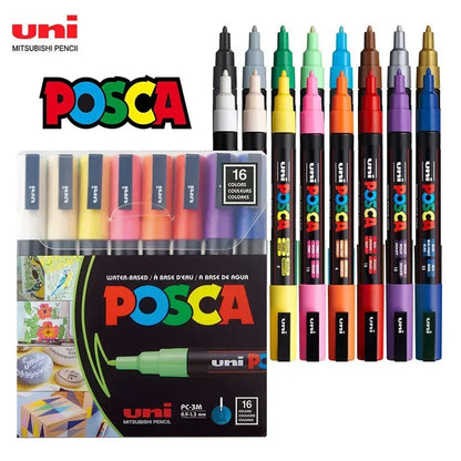 16 Colors Acrylic Paint Marker Pens 3M/5M