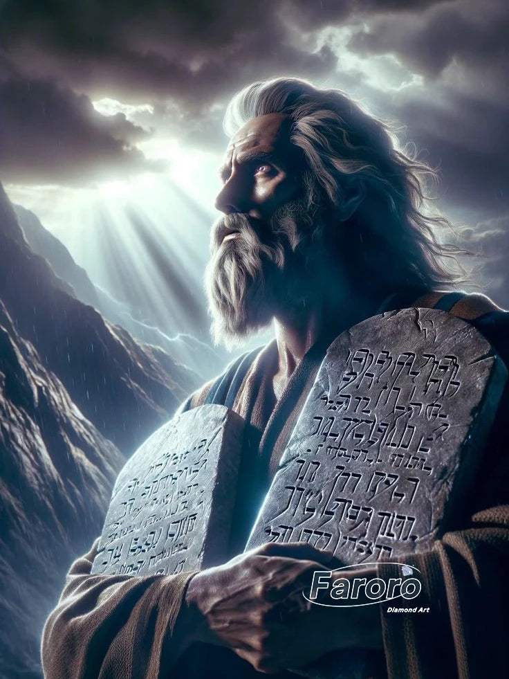 Judaica Moses Diamond Painting Embroidery Cross Stitch Kit