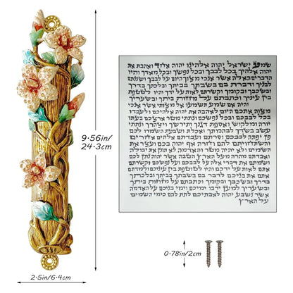 Judaica Hand Painted  Door Mezuzah with Zinc Alloy  Screw