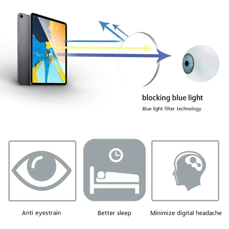 Polygon Photochromic Anti Blue Light  Reading Hyperopia Eyeglasses