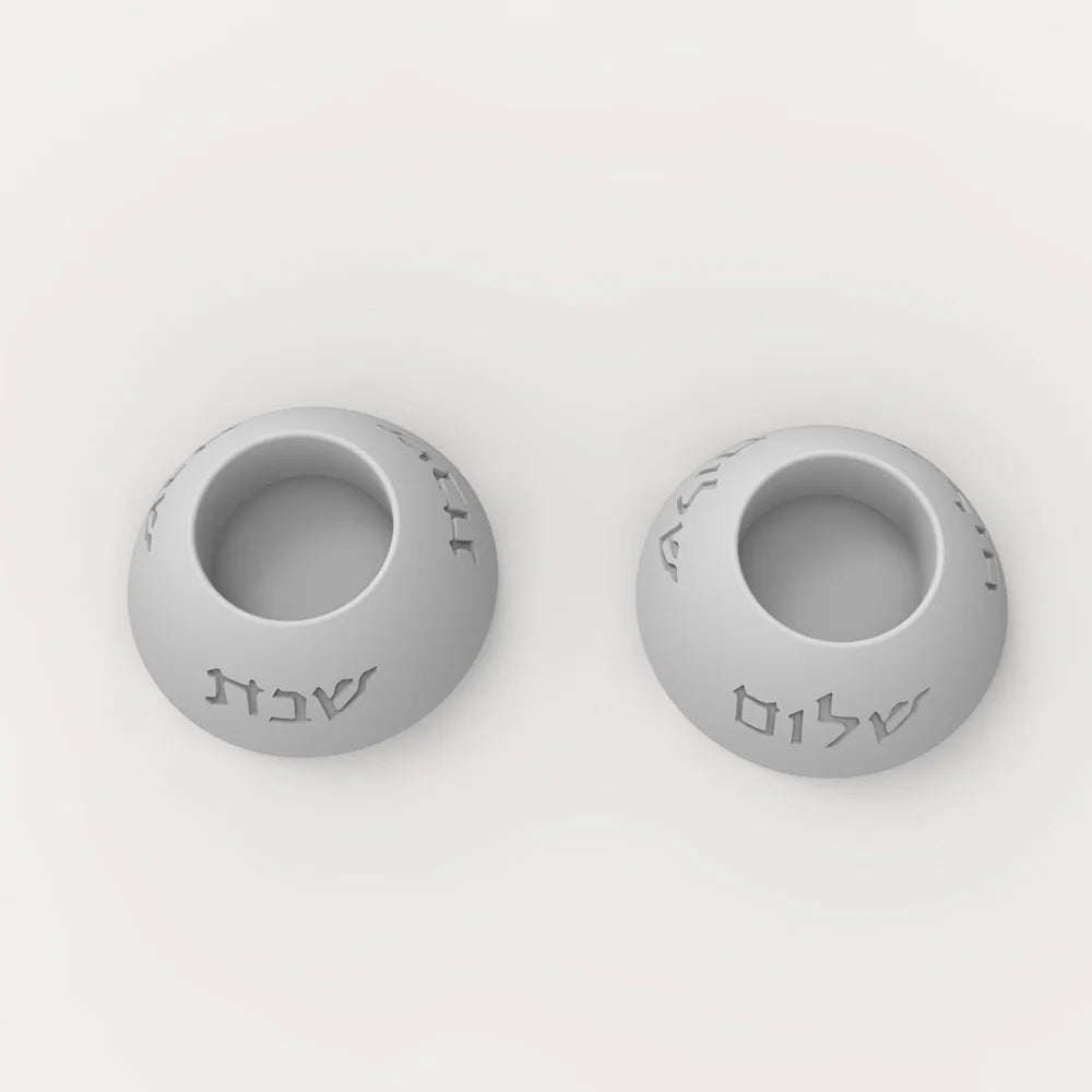 Judaica Silicone Mold For Shabbat Candle Holders Set