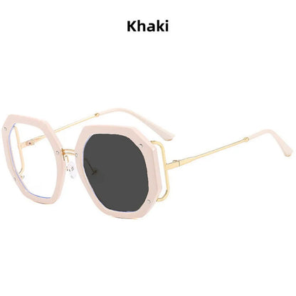 Polygon Photochromic Anti Blue Light  Reading Hyperopia Eyeglasses